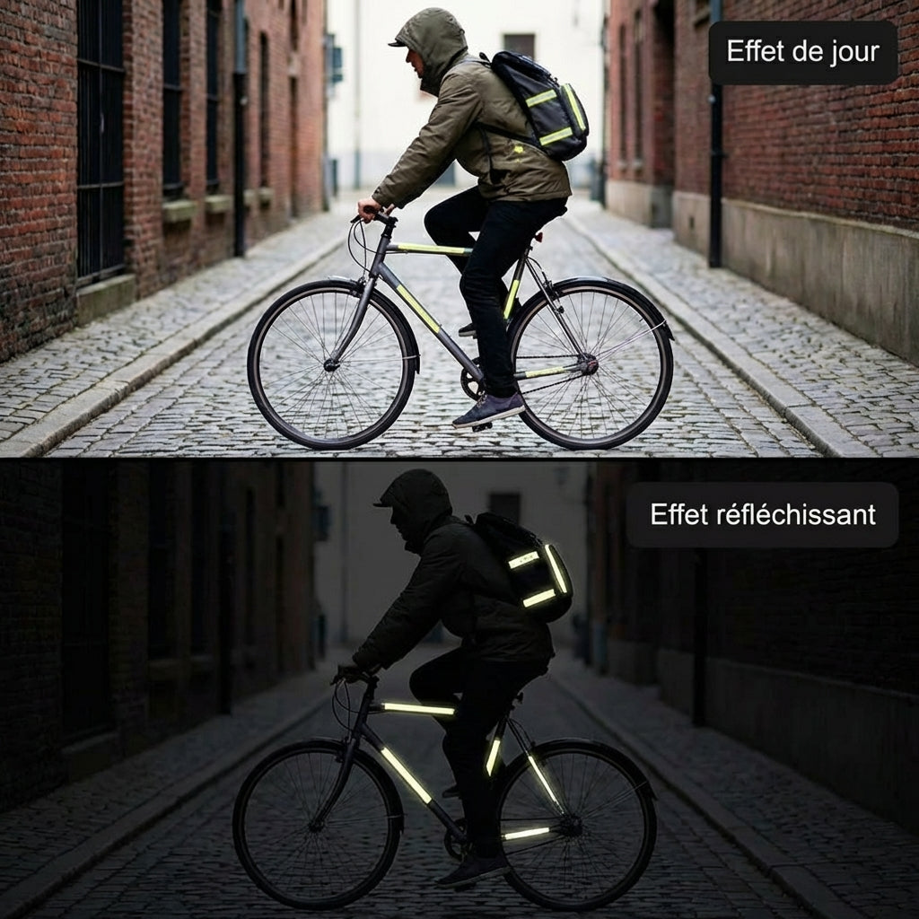 Kit de stickers réfléchissants pour vélos et trottinettes