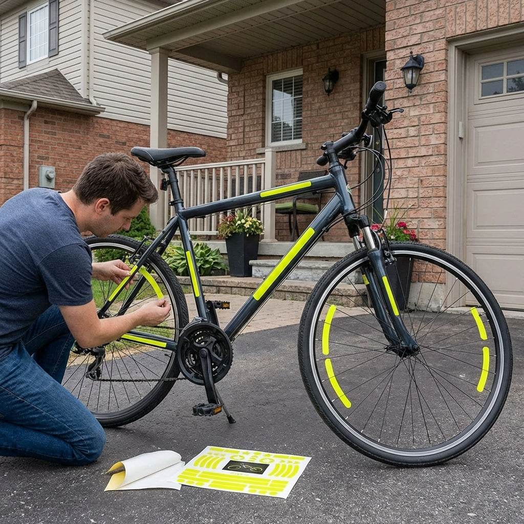 Kit de stickers réfléchissants pour vélos et trottinettes
