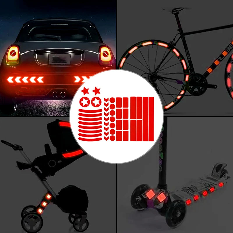 Kit de stickers réfléchissants pour vélos et trottinettes